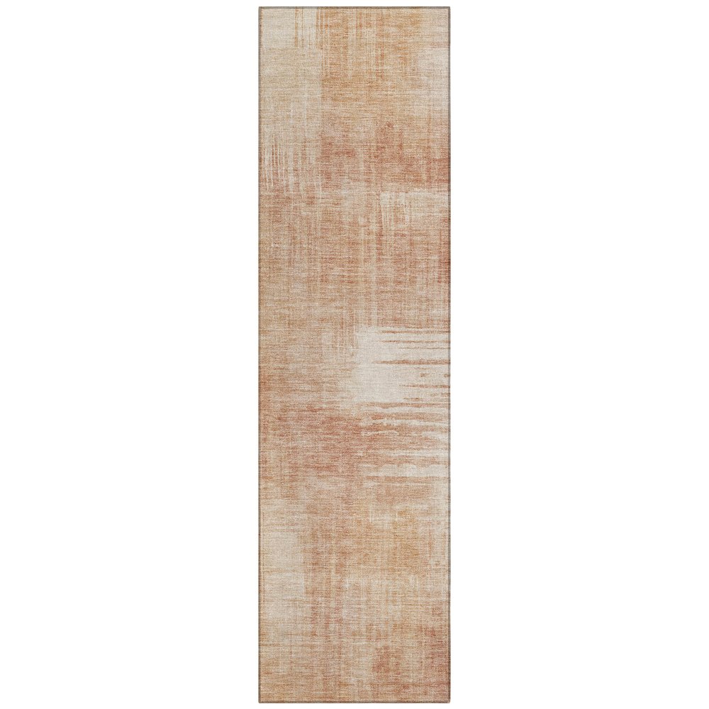 Machine Washable Indoor/Outdoor Chantille ACN2718 Orange 2'3" x 7'6" Runner Rug. Picture 1