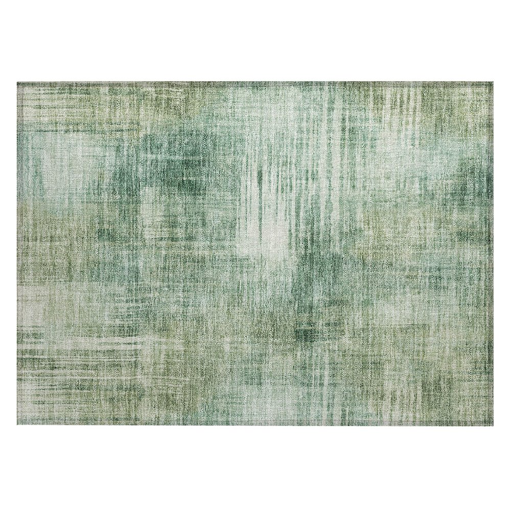 Machine Washable Indoor/Outdoor Chantille ACN2718 Green 1'8" x 2'6" Rug. Picture 1