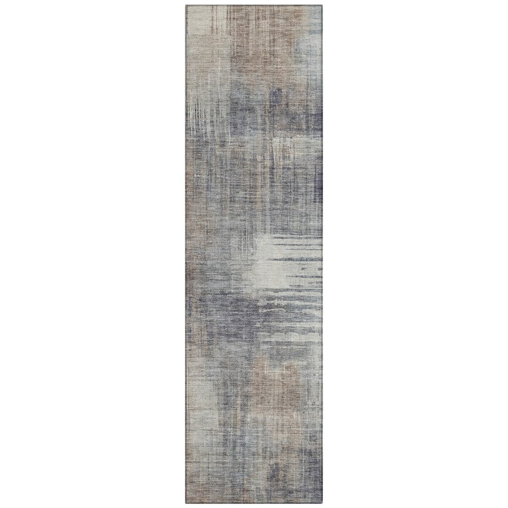 Machine Washable Indoor/Outdoor Chantille ACN2718 Brown 2'3" x 7'6" Runner Rug. Picture 1