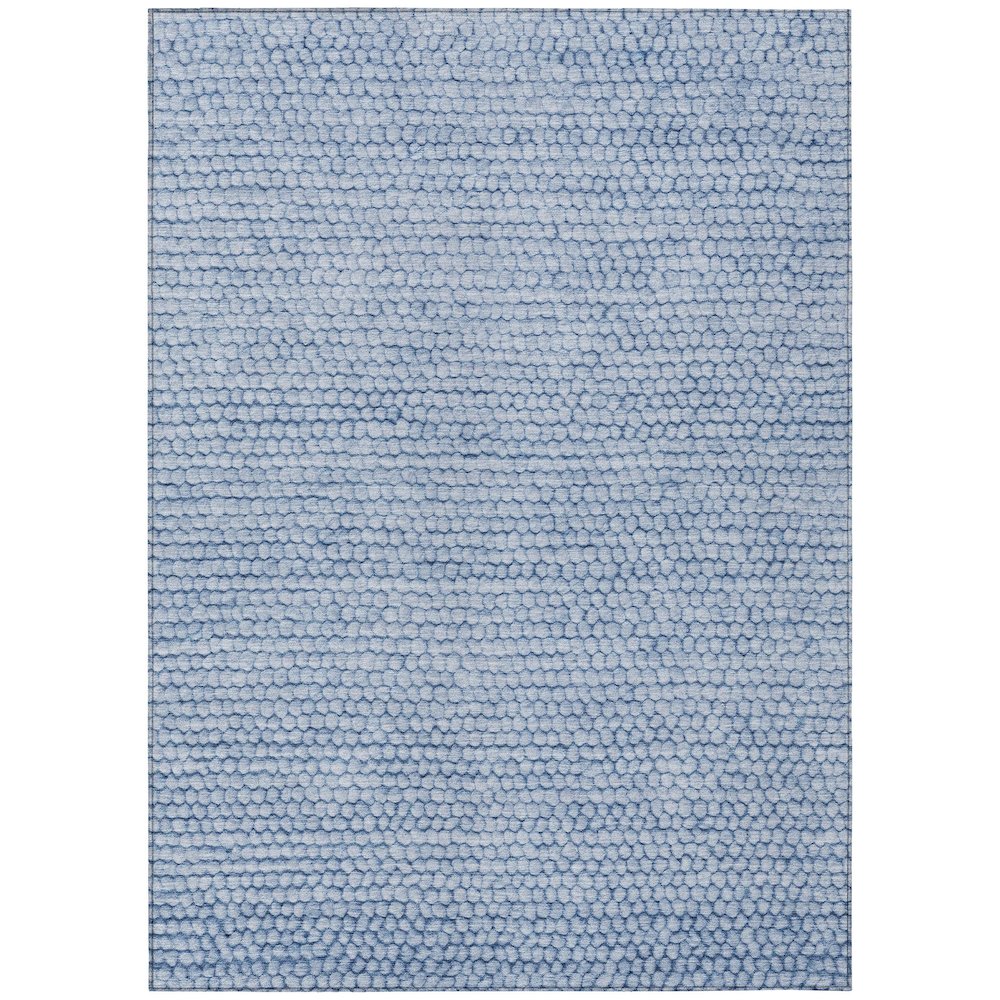Machine Washable Indoor/Outdoor Chantille ACN2719 Blue 3' x 5' Rug. Picture 1