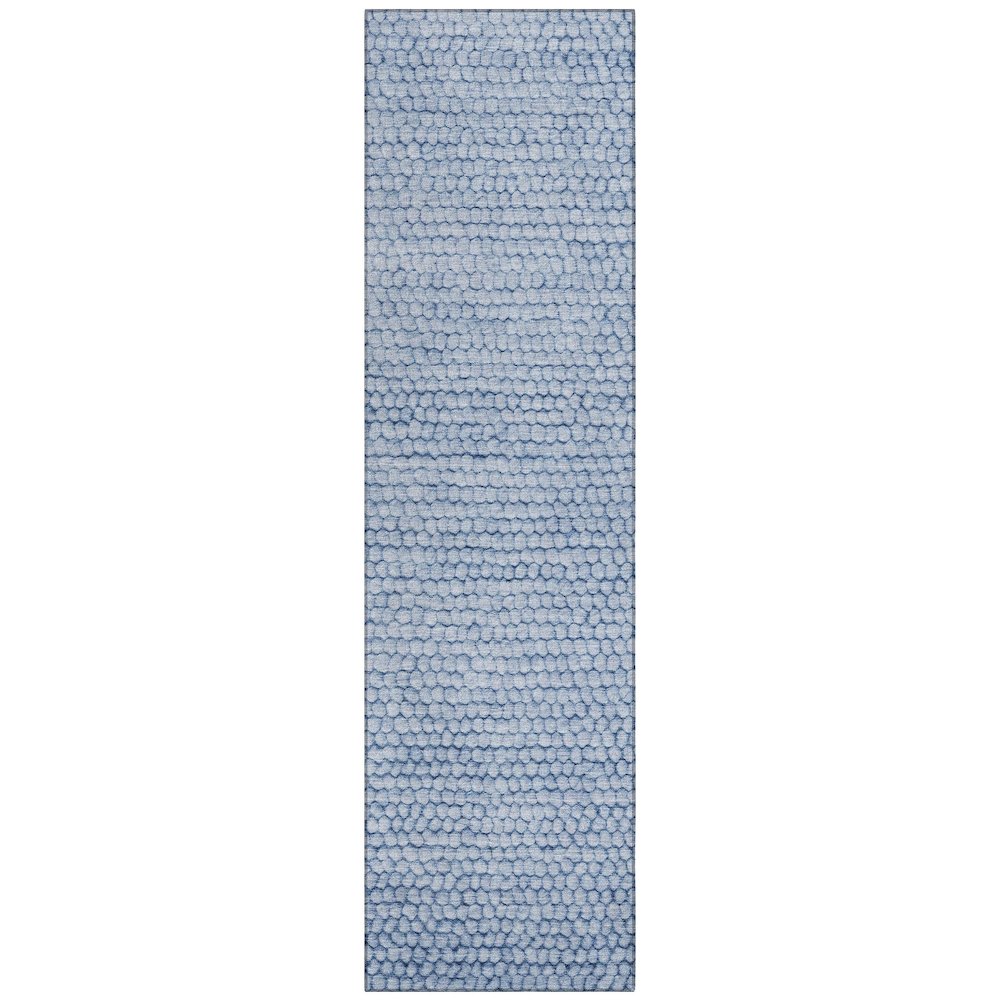 Machine Washable Indoor/Outdoor Chantille ACN2719 Blue 2'3" x 7'6" Runner Rug. Picture 1