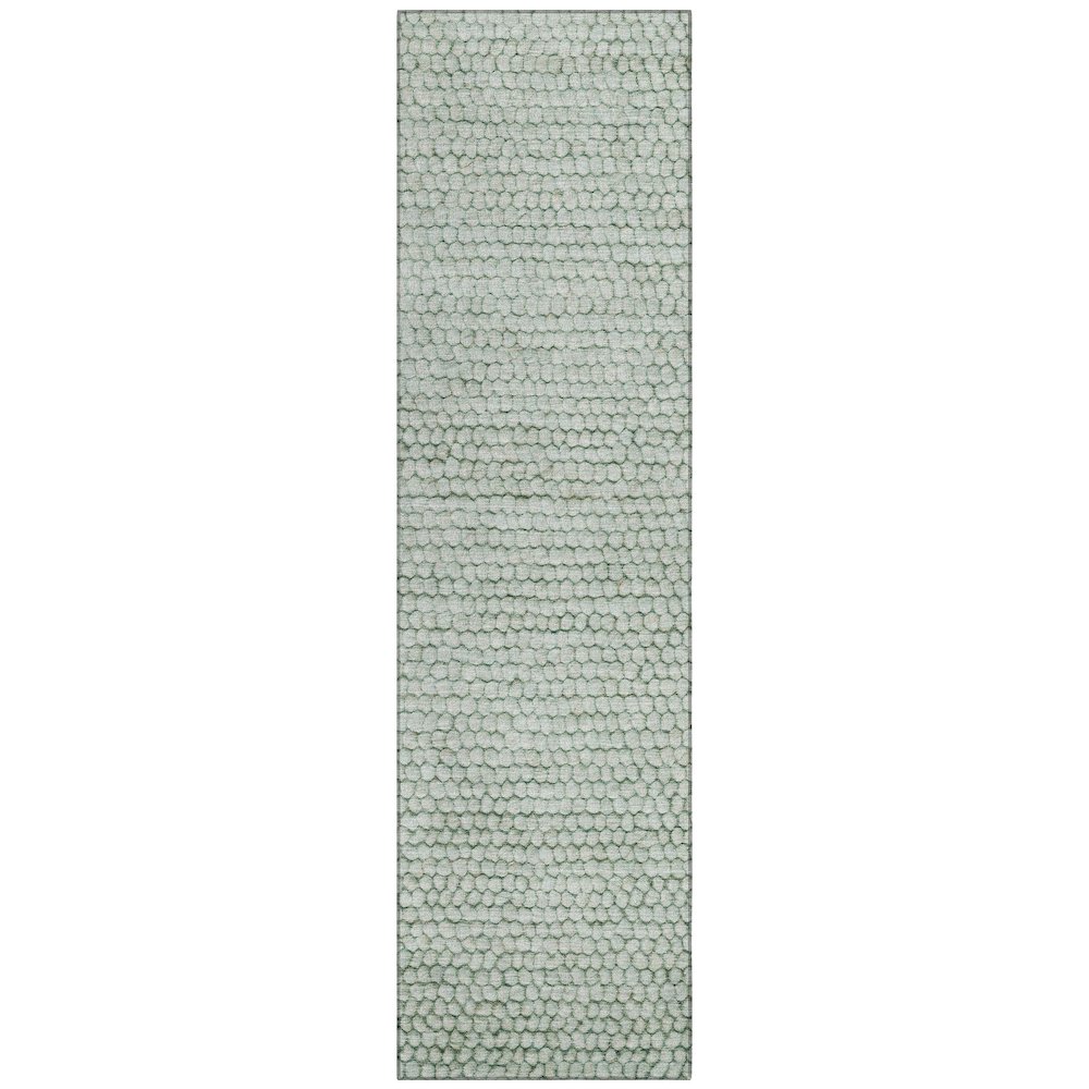 Machine Washable Indoor/Outdoor Chantille ACN2719 Green 2'3" x 7'6" Runner Rug. Picture 1