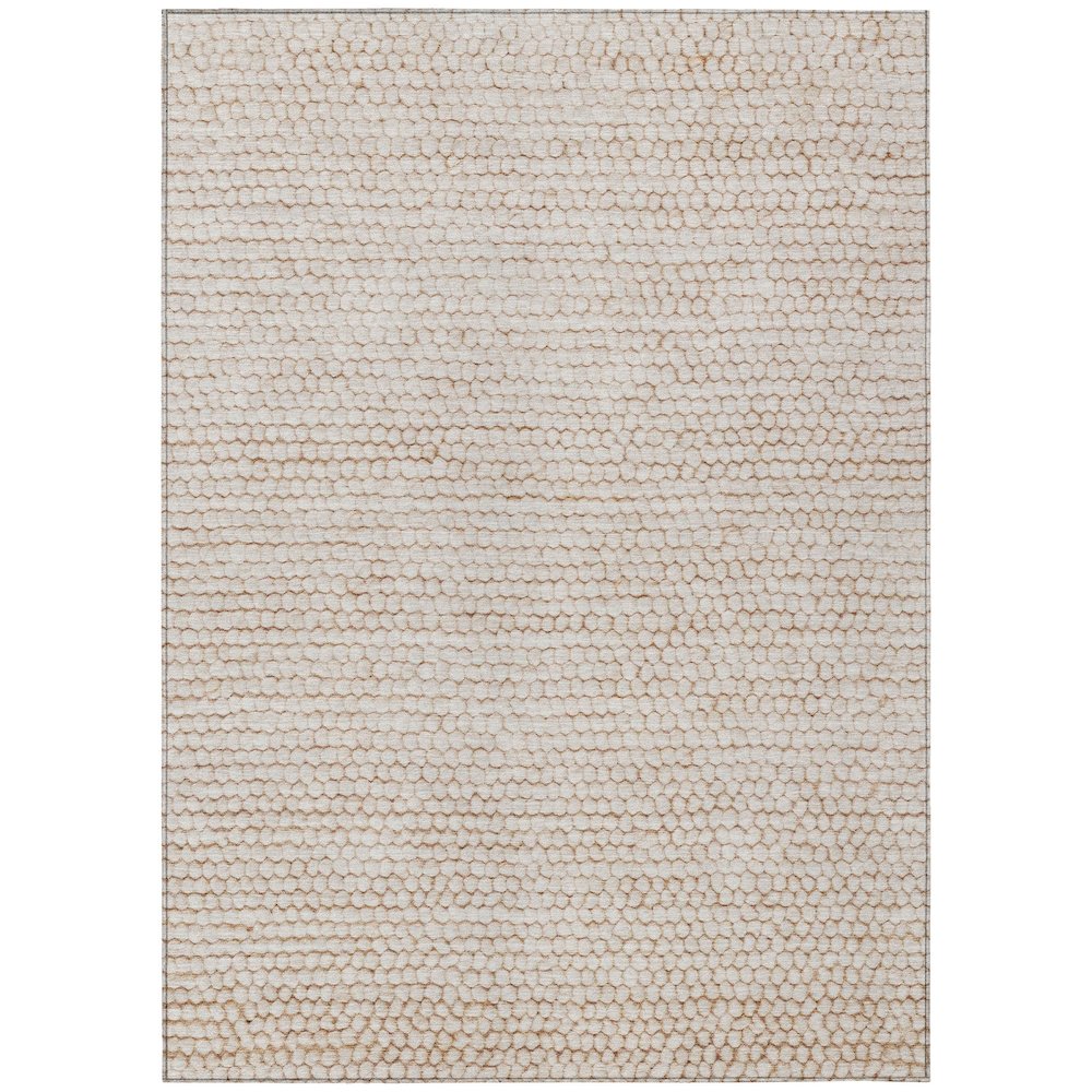 Machine Washable Indoor/Outdoor Chantille ACN2719 Ivory 3' x 5' Rug. Picture 1