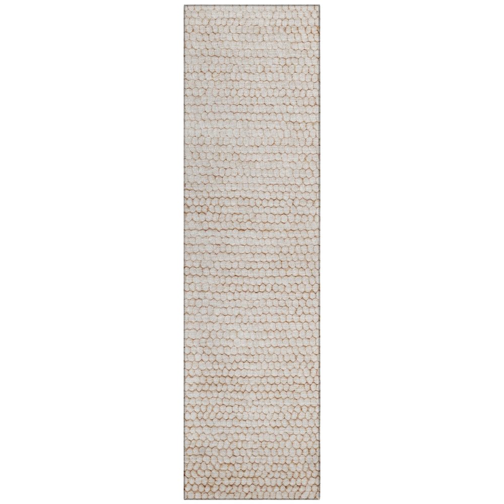 Machine Washable Indoor/Outdoor Chantille ACN2719 Ivory 2'3" x 7'6" Runner Rug. Picture 1