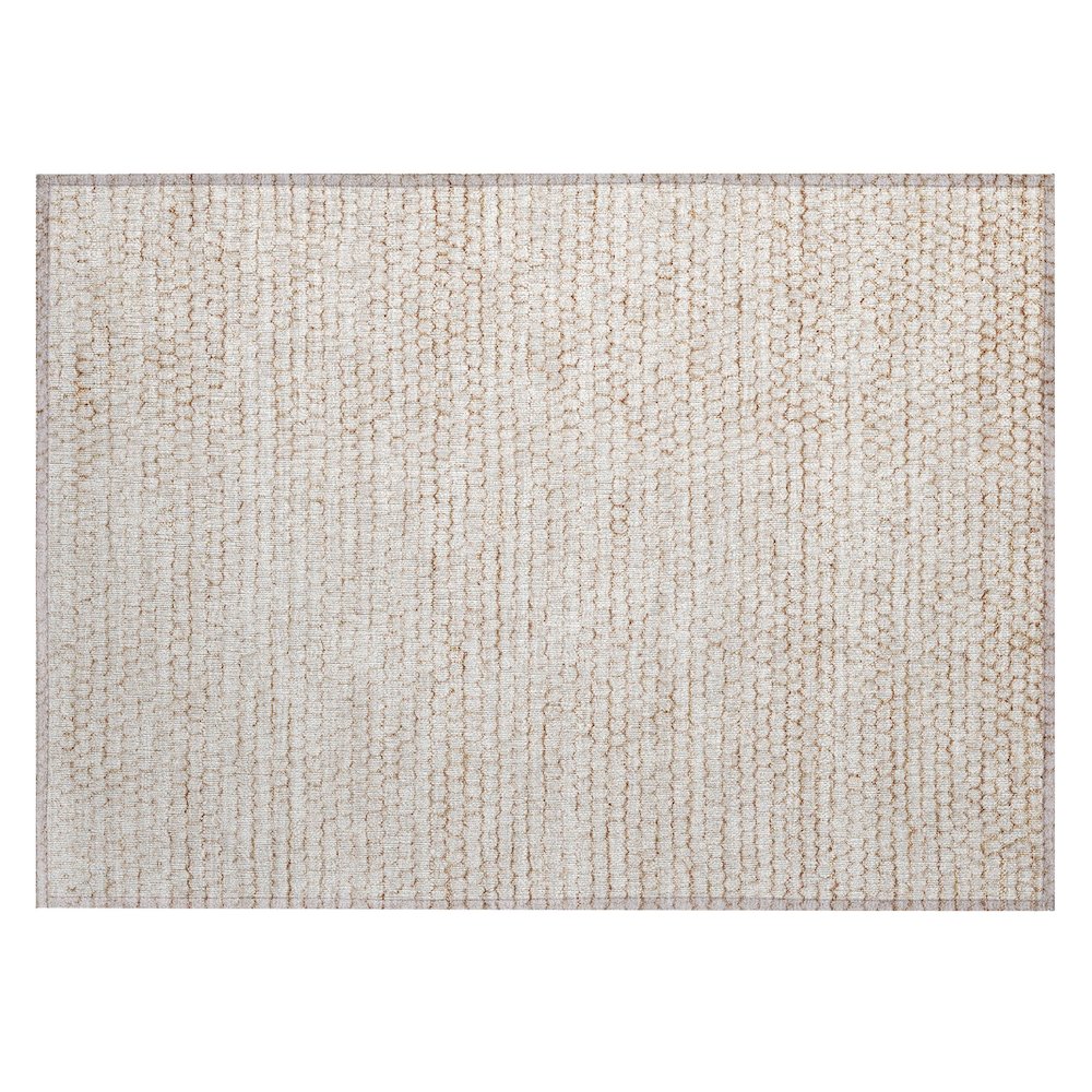 Machine Washable Indoor/Outdoor Chantille ACN2719 Ivory 1'8" x 2'6" Rug. Picture 1