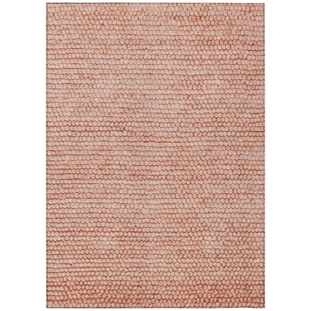 Machine Washable Indoor/Outdoor Chantille ACN2719 Orange 3' x 5' Rug. Picture 1