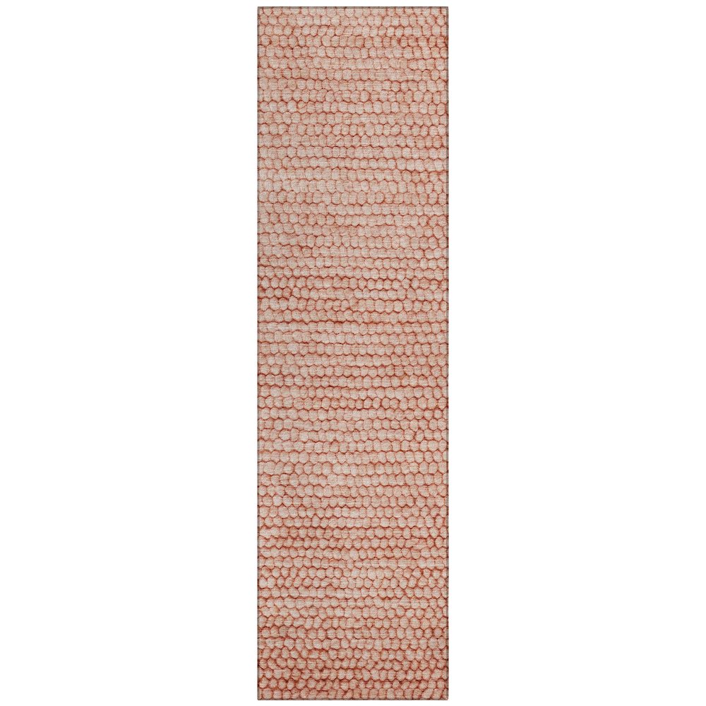 Machine Washable Indoor/Outdoor Chantille ACN2719 Orange 2'3" x 7'6" Runner Rug. Picture 1