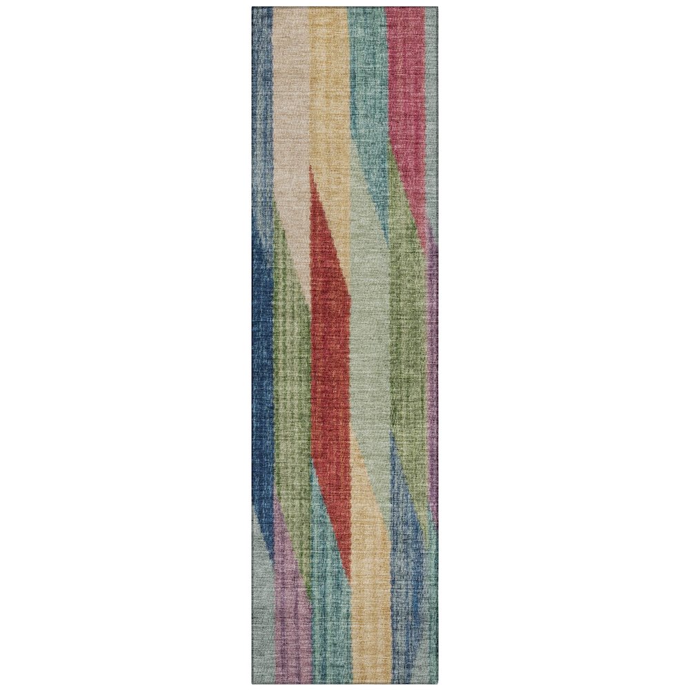 Machine Washable Indoor/Outdoor Chantille ACN2720 Blue 2'3" x 7'6" Runner Rug. Picture 1
