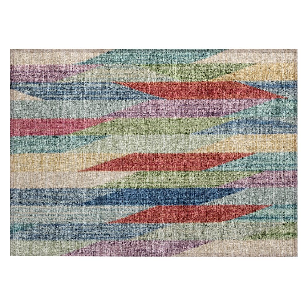 Machine Washable Indoor/Outdoor Chantille ACN2720 Blue 1'8" x 2'6" Rug. Picture 1