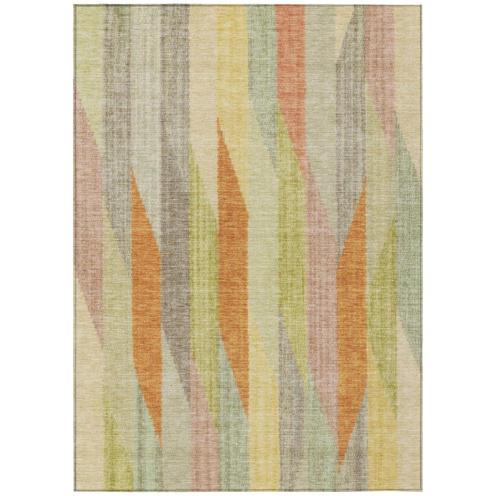 Machine Washable Indoor/Outdoor Chantille ACN2720 Gold 3' x 5' Rug. Picture 1