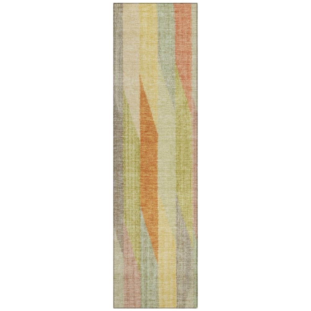 Machine Washable Indoor/Outdoor Chantille ACN2720 Gold 2'3" x 7'6" Runner Rug. Picture 1