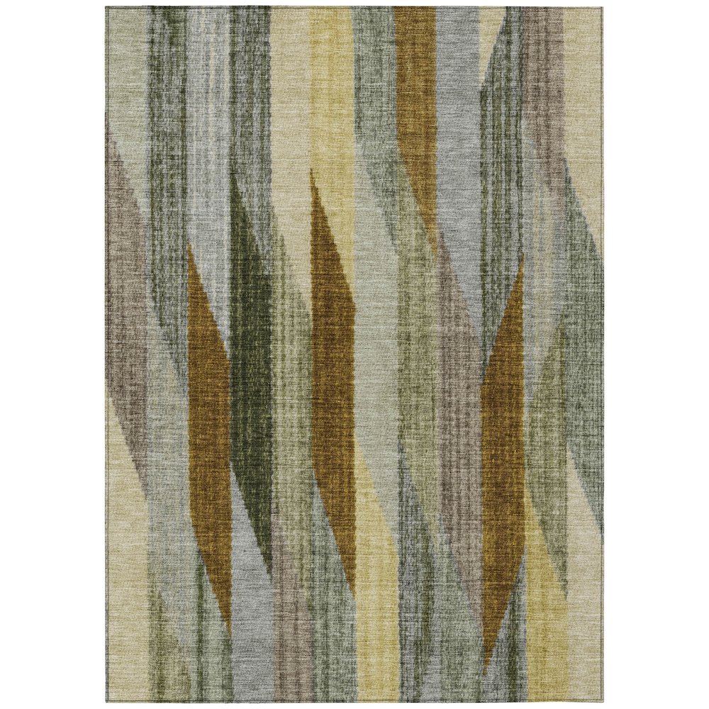 Machine Washable Indoor/Outdoor Chantille ACN2720 Gray 3' x 5' Rug. Picture 1