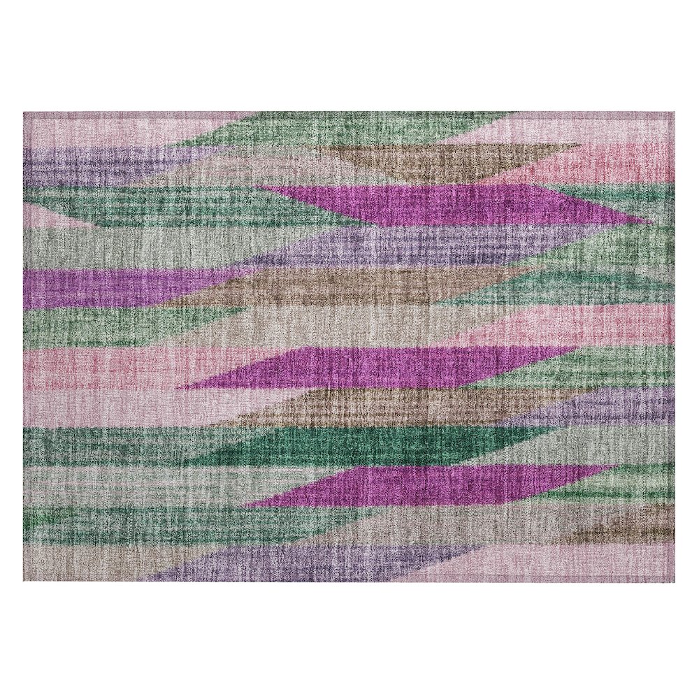Machine Washable Indoor/Outdoor Chantille ACN2720 Pink 1'8" x 2'6" Rug. Picture 1