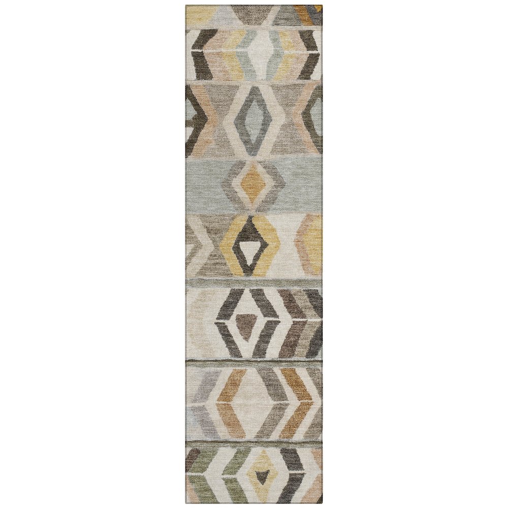 Machine Washable Indoor/Outdoor Chantille ACN2721 Gray 2'3" x 7'6" Runner Rug. Picture 1