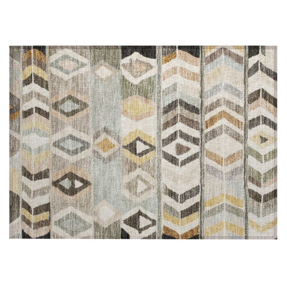 Machine Washable Indoor/Outdoor Chantille ACN2721 Gray 1'8" x 2'6" Rug. Picture 1