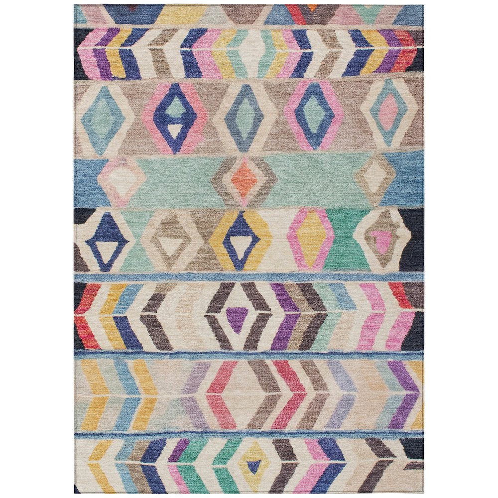 Machine Washable Indoor/Outdoor Chantille ACN2721 Pink 3' x 5' Rug. Picture 1
