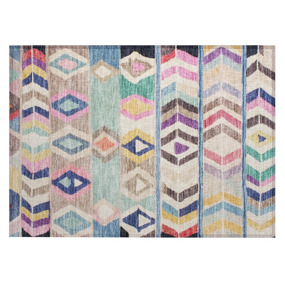 Machine Washable Indoor/Outdoor Chantille ACN2721 Pink 1'8" x 2'6" Rug. Picture 1
