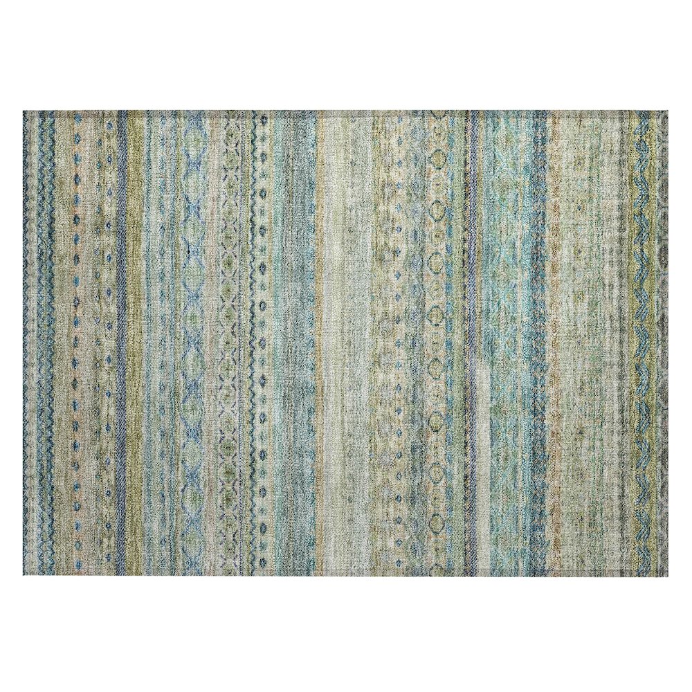 Machine Washable Indoor/Outdoor Chantille ACN2722 Green 1'8" x 2'6" Rug. Picture 1