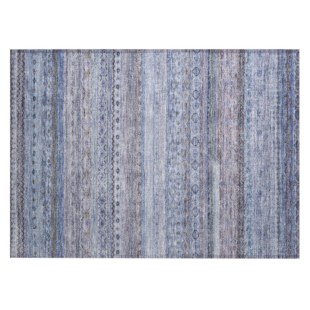 Machine Washable Indoor/Outdoor Chantille ACN2722 Blue 1'8" x 2'6" Rug. Picture 1