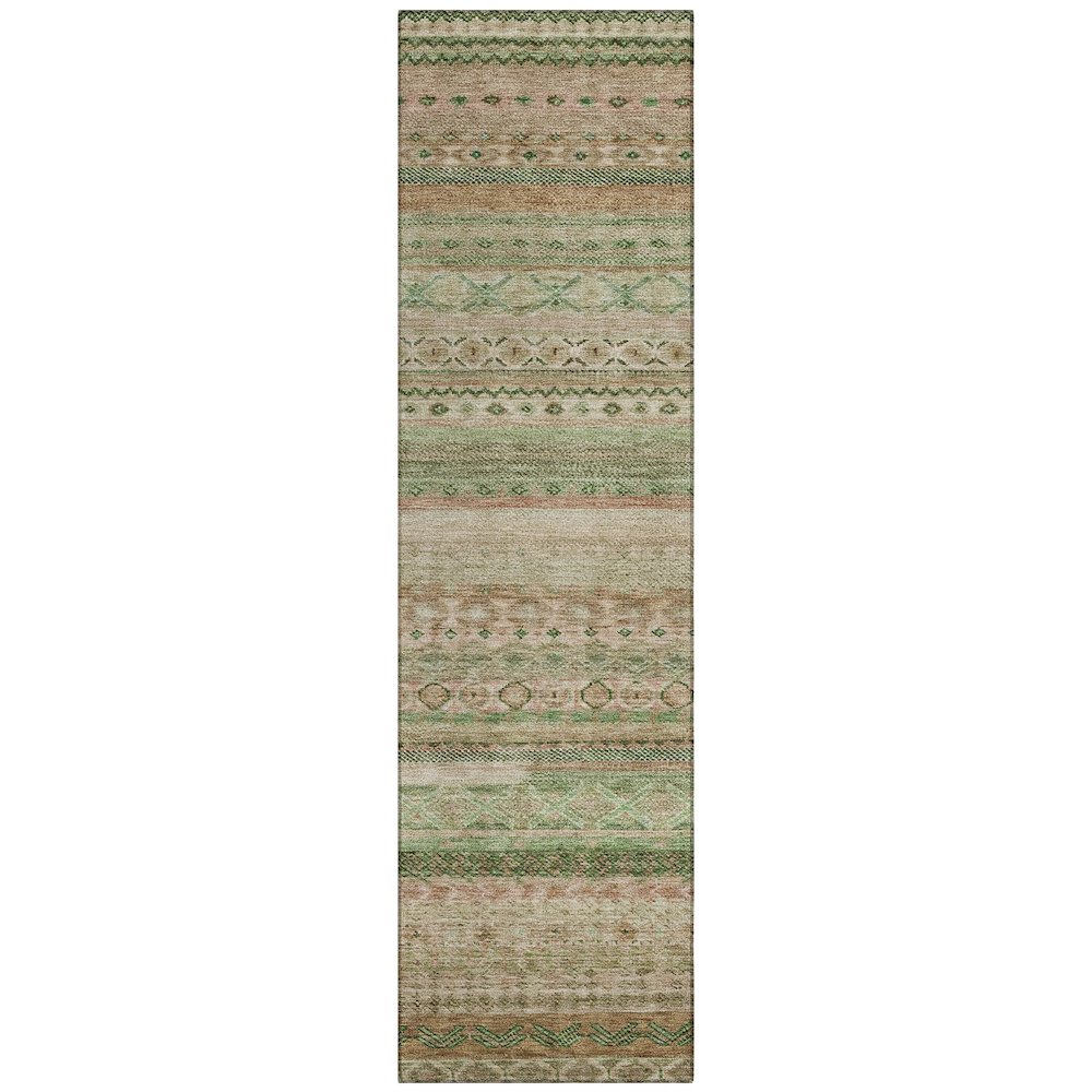 Machine Washable Indoor/Outdoor Chantille ACN2722 Orange 2'3" x 7'6" Runner Rug. Picture 1