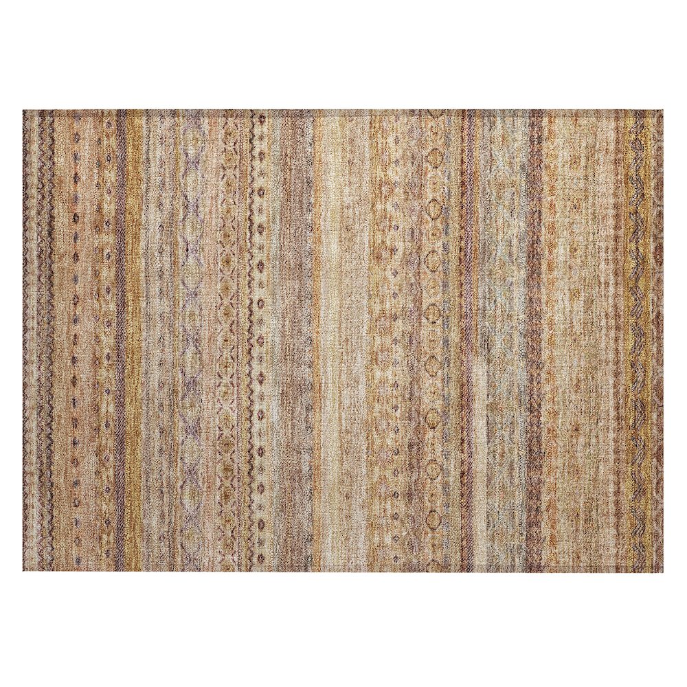 Machine Washable Indoor/Outdoor Chantille ACN2722 Orange 1'8" x 2'6" Rug. Picture 1