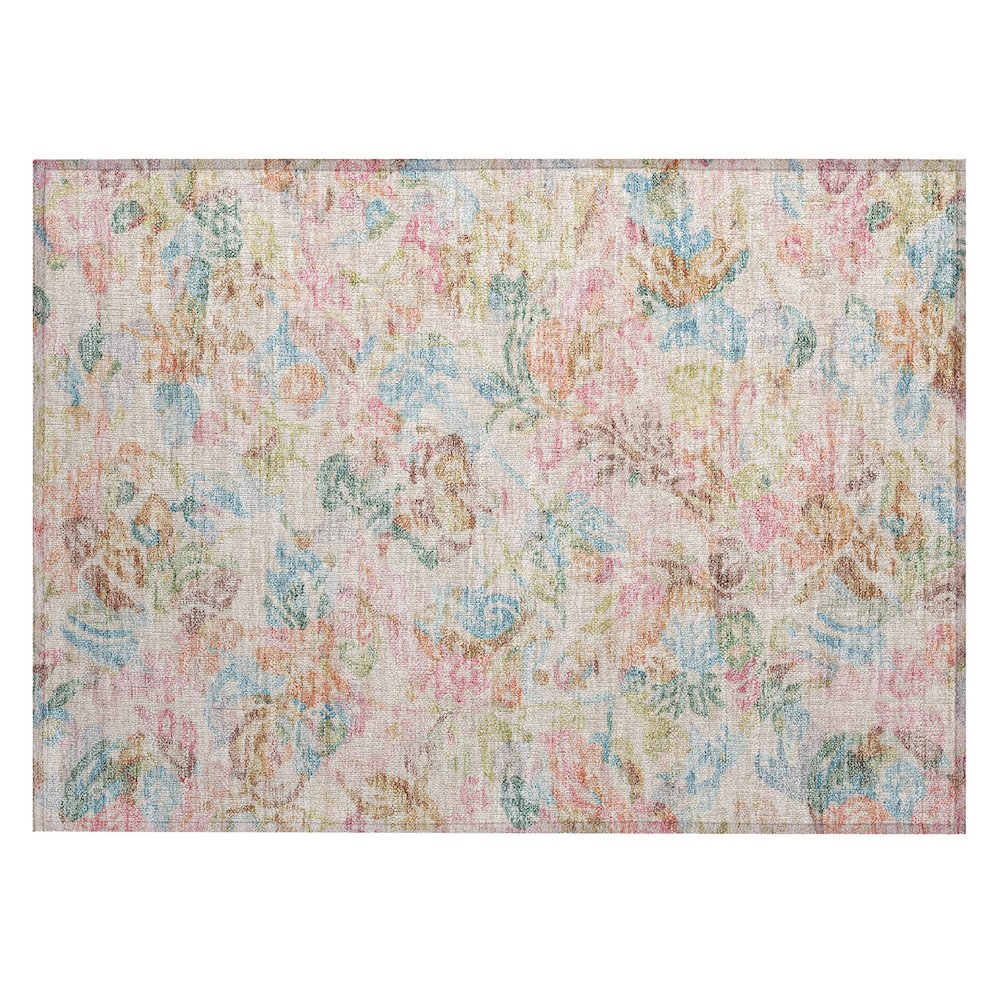 Machine Washable Indoor/Outdoor Chantille ACN2723 Pink 1'8" x 2'6" Rug. Picture 1