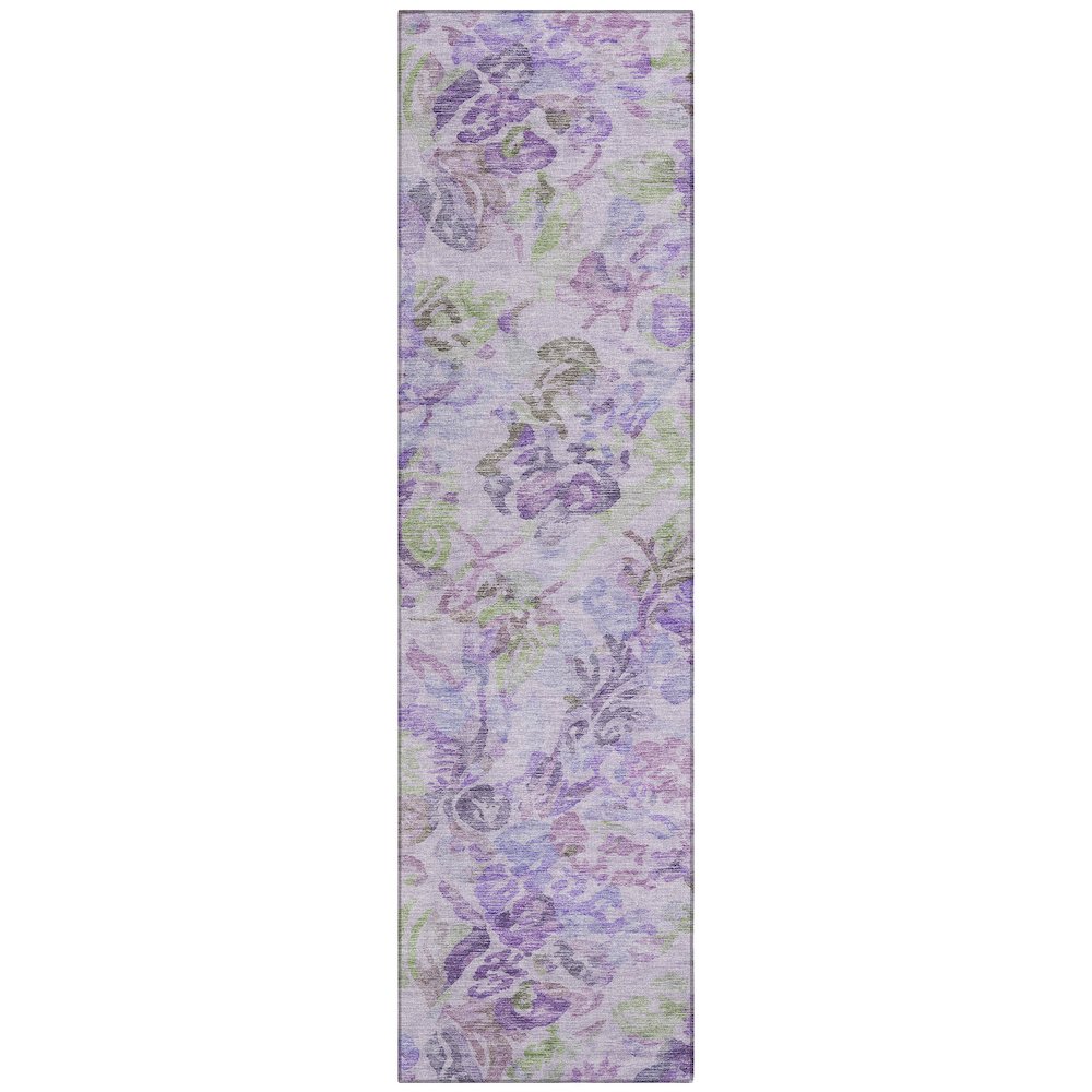 Machine Washable Indoor/Outdoor Chantille ACN2723 Purple 2'3" x 7'6" Runner Rug. Picture 1