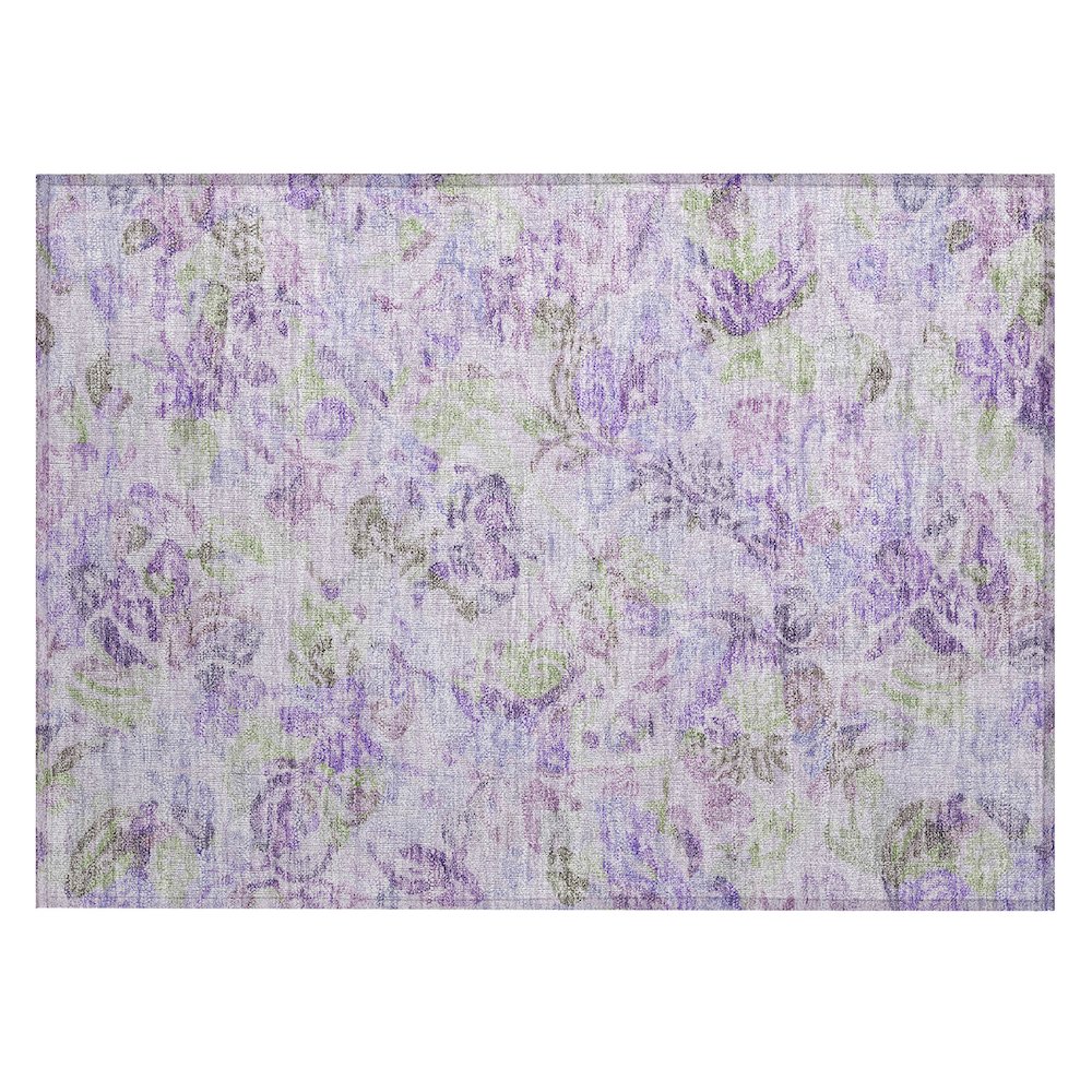 Machine Washable Indoor/Outdoor Chantille ACN2723 Purple 1'8" x 2'6" Rug. Picture 1