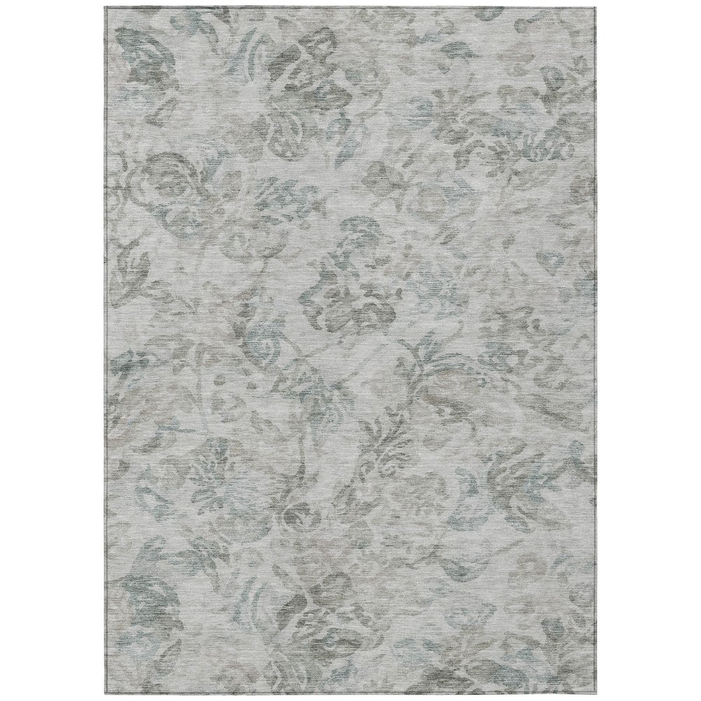 Machine Washable Indoor/Outdoor Chantille ACN2723 Brown 3' x 5' Rug. Picture 1
