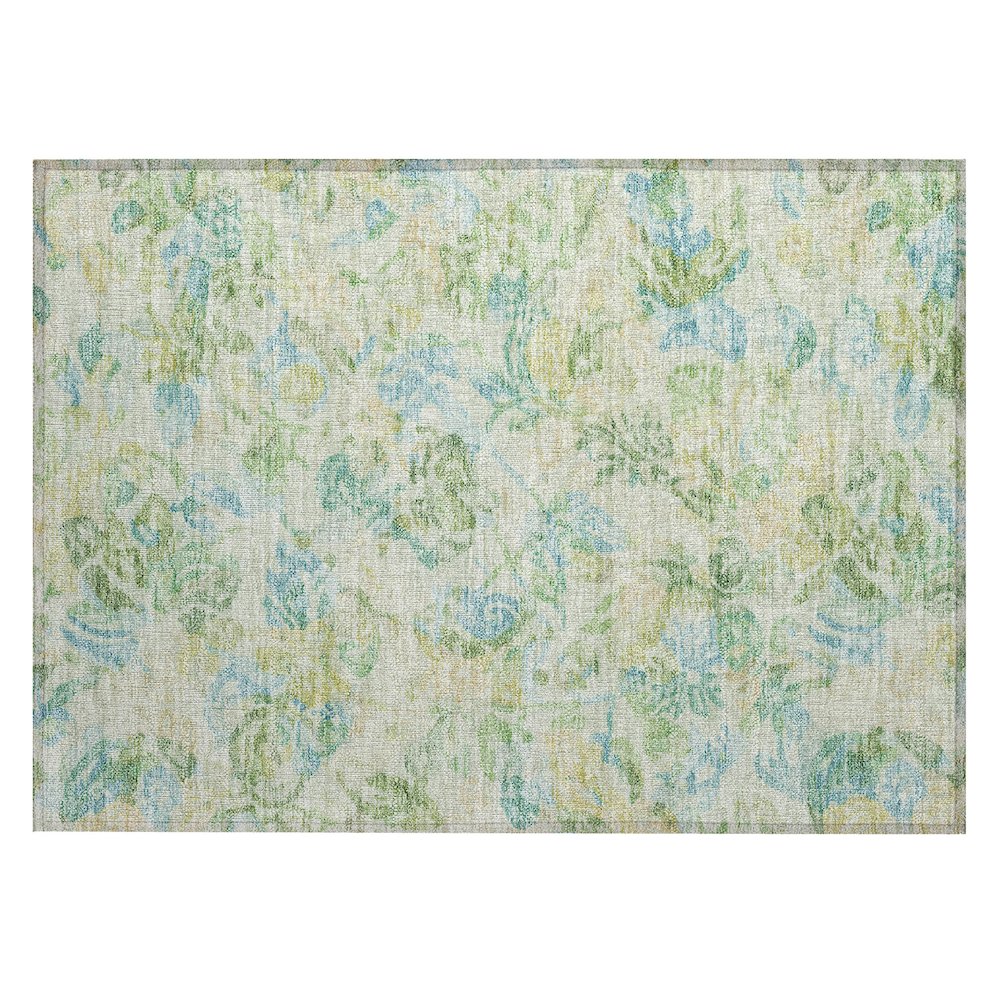 Machine Washable Indoor/Outdoor Chantille ACN2723 Gold 1'8" x 2'6" Rug. Picture 1