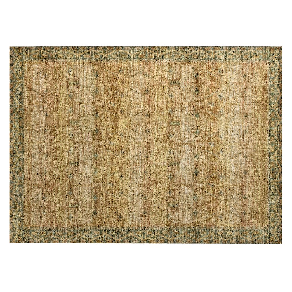 Machine Washable Indoor/Outdoor Chantille ACN2724 Orange 1'8" x 2'6" Rug. Picture 1