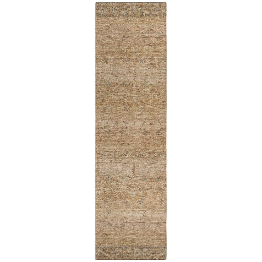 Machine Washable Indoor/Outdoor Chantille ACN2724 Orange 2'3" x 7'6" Runner Rug. Picture 1