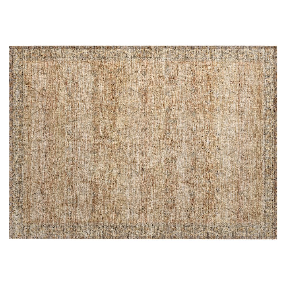 Machine Washable Indoor/Outdoor Chantille ACN2724 Orange 1'8" x 2'6" Rug. Picture 1
