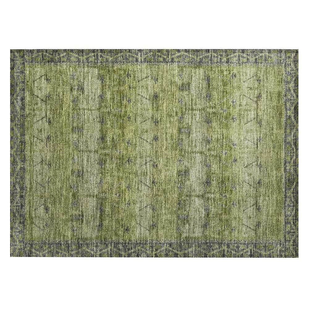 Machine Washable Indoor/Outdoor Chantille ACN2724 Green 1'8" x 2'6" Rug. Picture 1