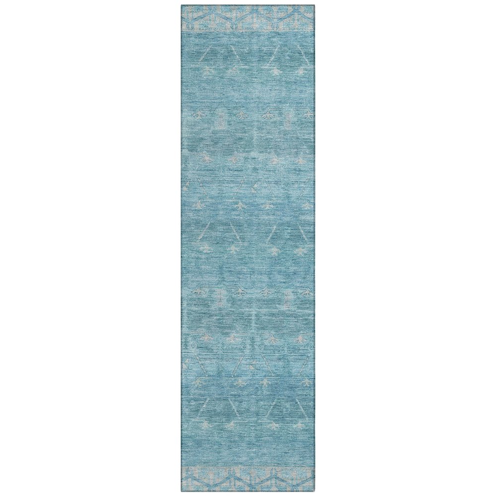 Machine Washable Indoor/Outdoor Chantille ACN2725 Blue 2'3" x 7'6" Runner Rug. Picture 1