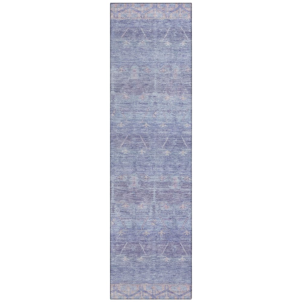 Machine Washable Indoor/Outdoor Chantille ACN2725 Purple 2'3" x 7'6" Runner Rug. Picture 1