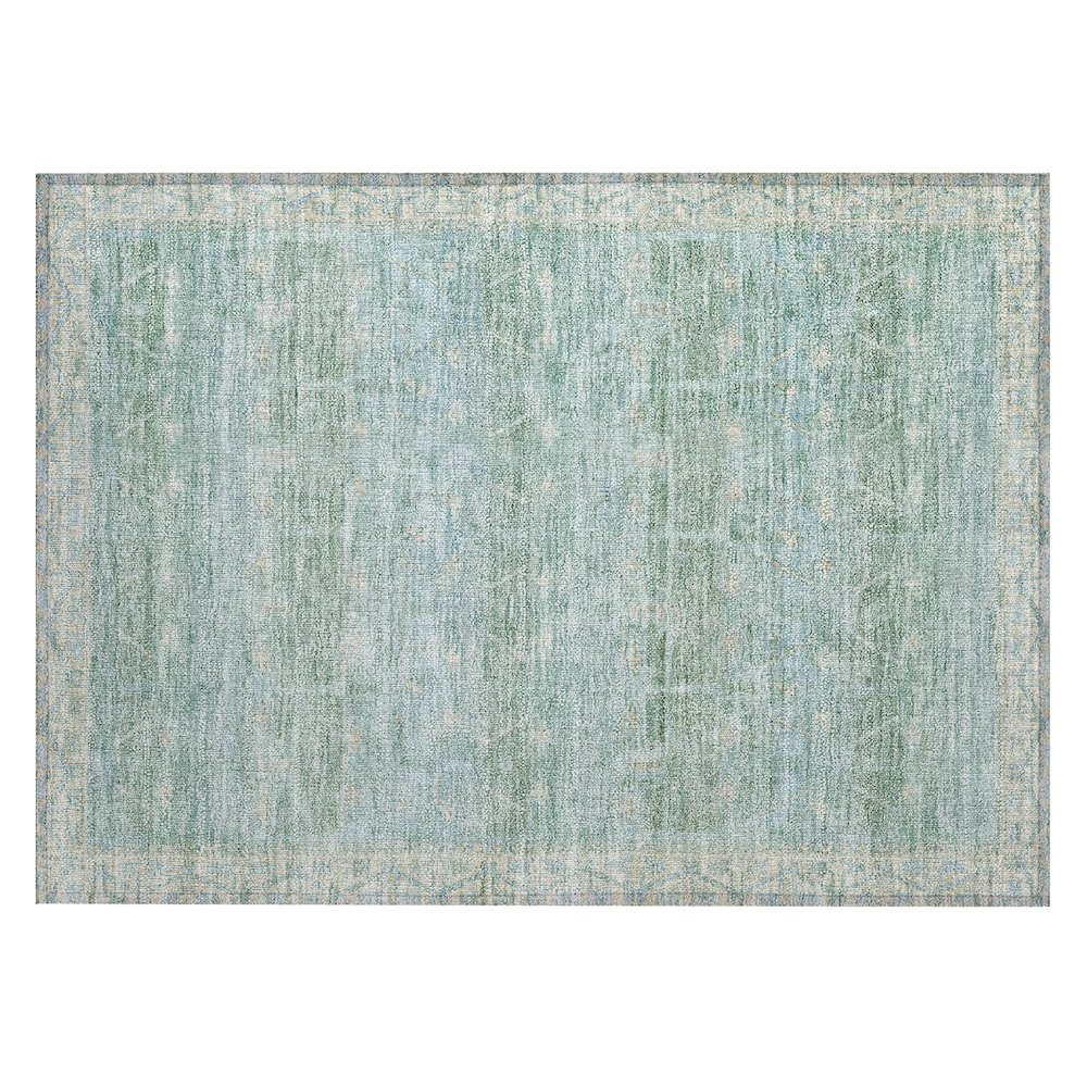 Machine Washable Indoor/Outdoor Chantille ACN2725 Green 1'8" x 2'6" Rug. Picture 1