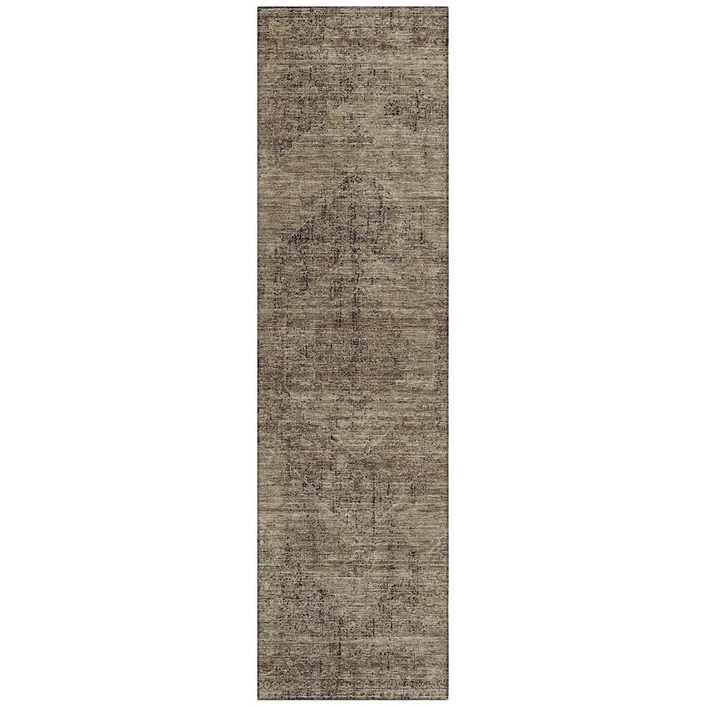 Machine Washable Indoor/Outdoor Chantille ACN2726 Brown 2'3" x 7'6" Runner Rug. Picture 1