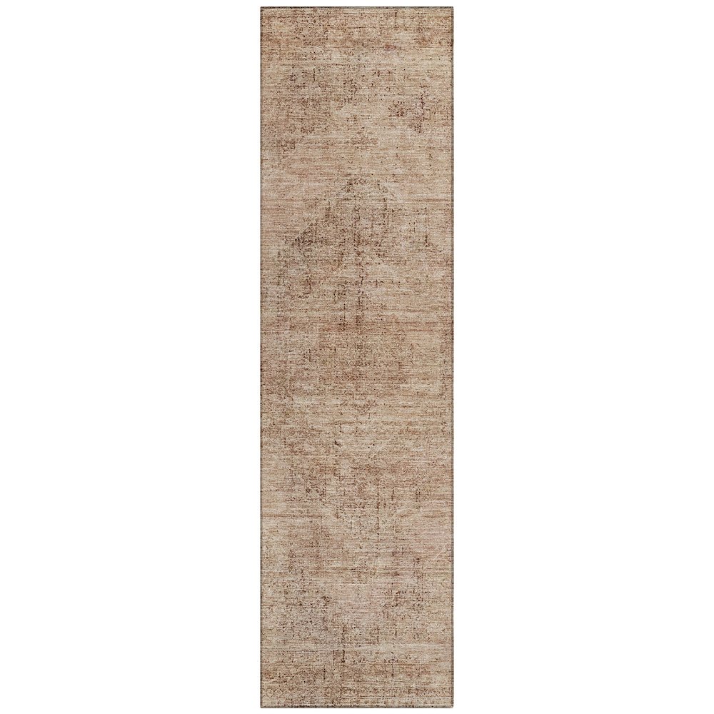Machine Washable Indoor/Outdoor Chantille ACN2726 Orange 2'3" x 7'6" Runner Rug. Picture 1