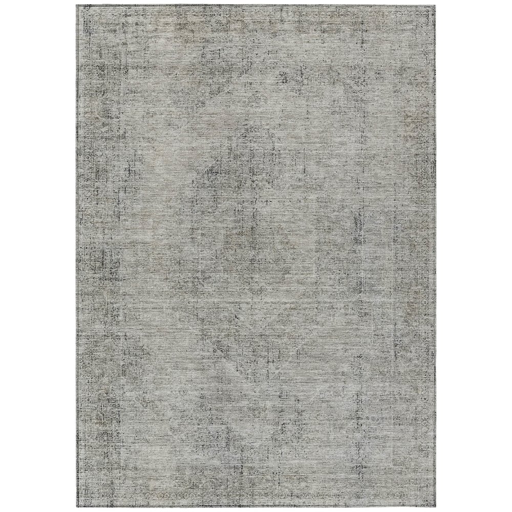Machine Washable Indoor/Outdoor Chantille ACN2726 Gray 3' x 5' Rug. Picture 1