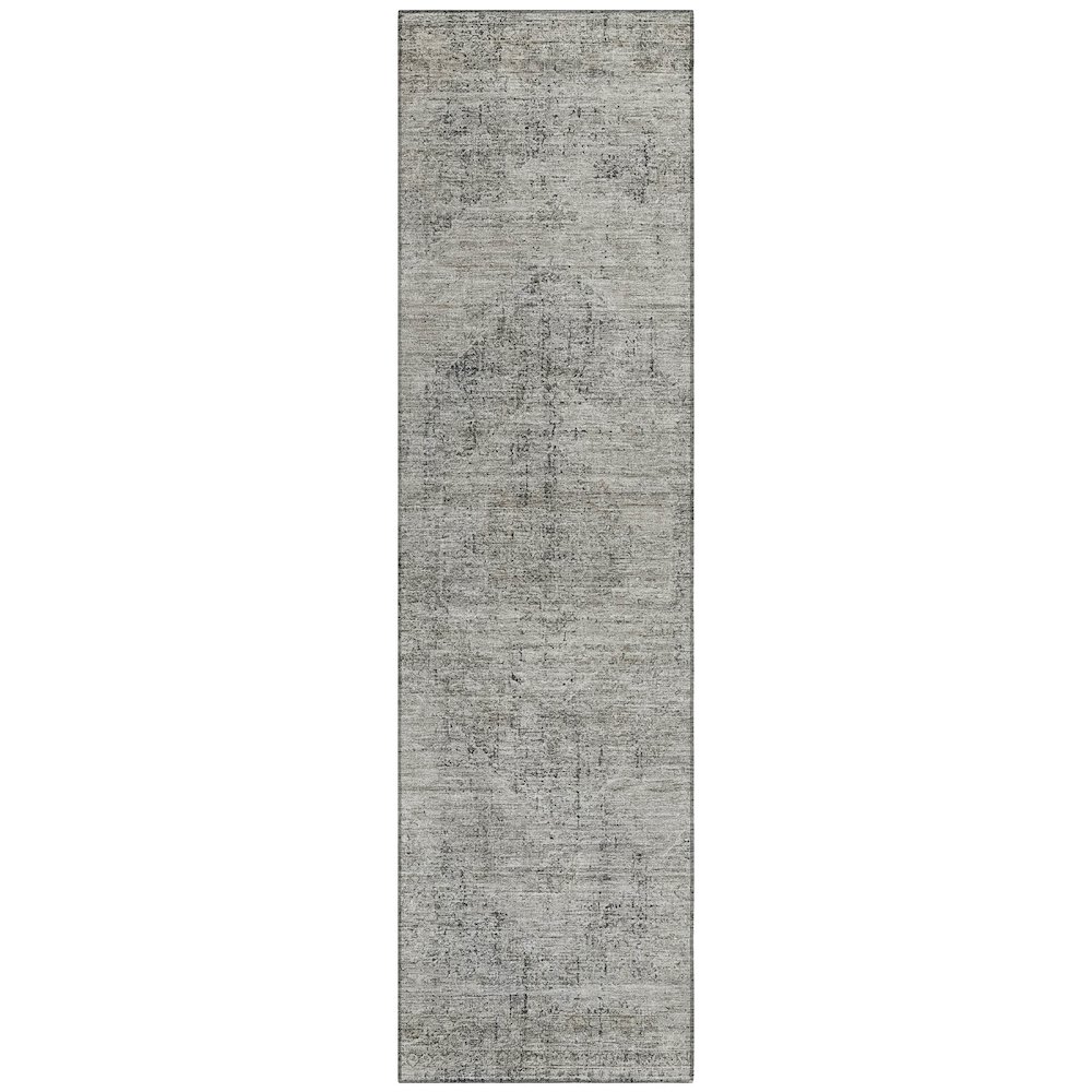 Machine Washable Indoor/Outdoor Chantille ACN2726 Gray 2'3" x 7'6" Runner Rug. Picture 1