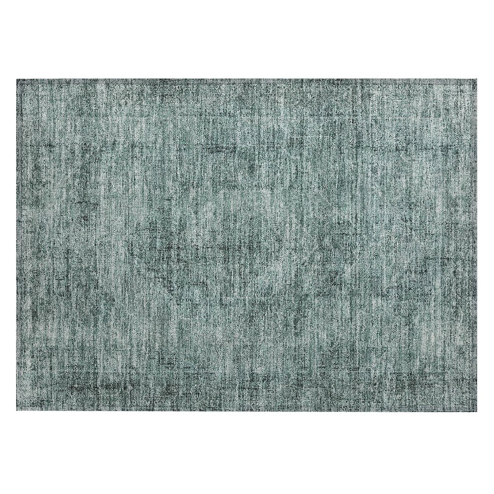 Machine Washable Indoor/Outdoor Chantille ACN2726 Teal 1'8" x 2'6" Rug. Picture 1