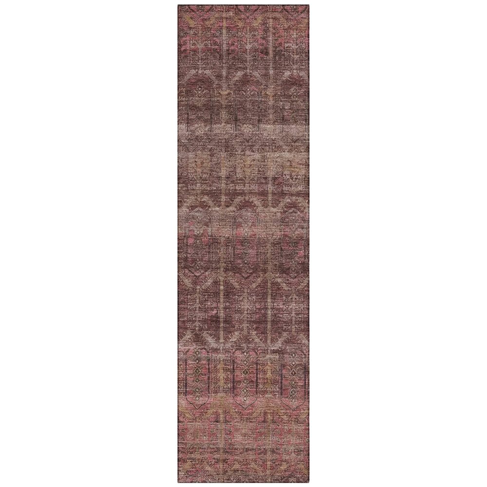 Machine Washable Indoor/Outdoor Chantille ACN2728 Red 2'3" x 7'6" Runner Rug. Picture 1