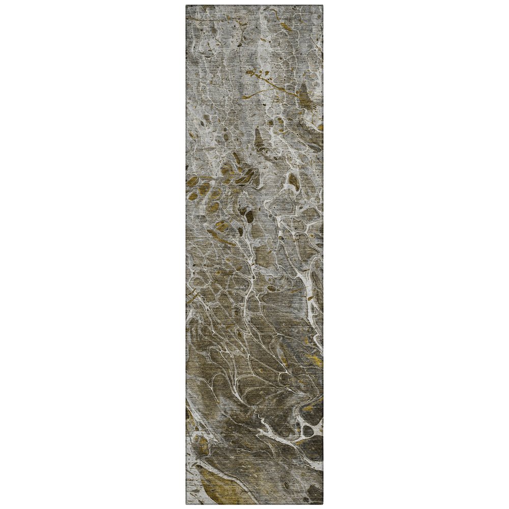 Machine Washable Indoor/Outdoor Chantille ACN2730 Gray 2'3" x 7'6" Runner Rug. Picture 1