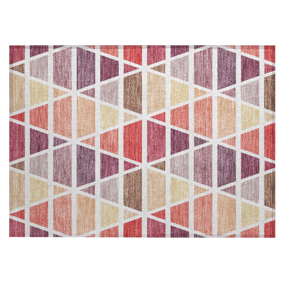 Machine Washable Indoor/Outdoor Chantille ACN2732 Red 1'8" x 2'6" Rug. Picture 1