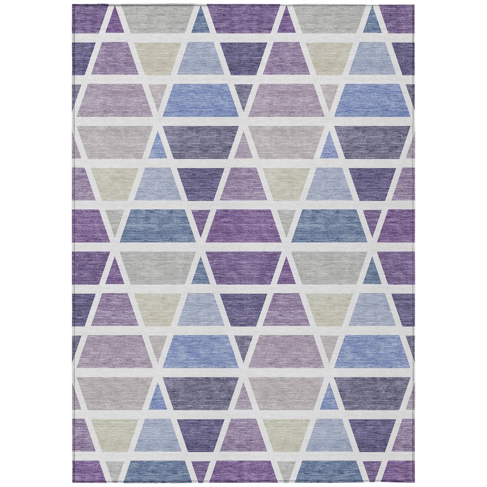Machine Washable Indoor/Outdoor Chantille ACN2732 Purple 3' x 5' Rug. Picture 1