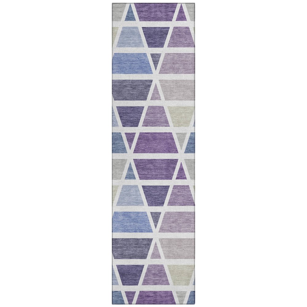 Machine Washable Indoor/Outdoor Chantille ACN2732 Purple 2'3" x 7'6" Runner Rug. Picture 1