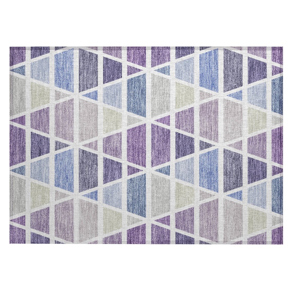 Machine Washable Indoor/Outdoor Chantille ACN2732 Purple 1'8" x 2'6" Rug. Picture 1