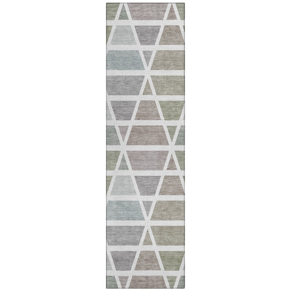 Machine Washable Indoor/Outdoor Chantille ACN2732 Brown 2'3" x 7'6" Runner Rug. Picture 1
