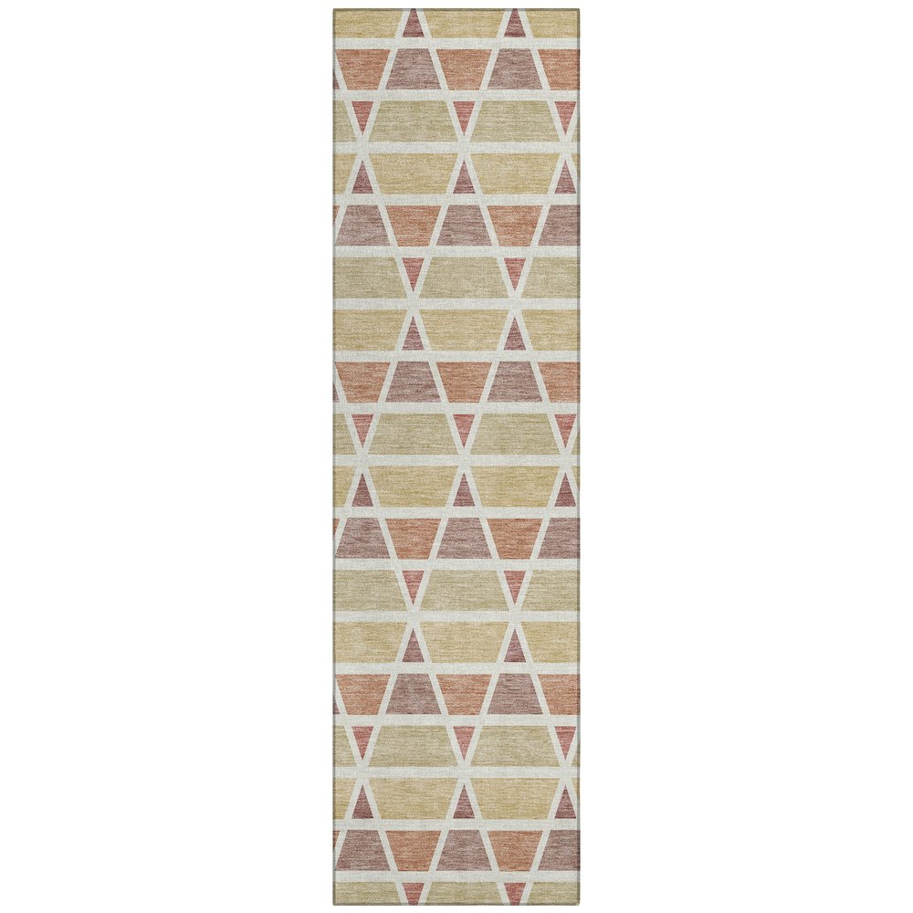 Machine Washable Indoor/Outdoor Chantille ACN2733 Orange 2'3" x 7'6" Runner Rug. Picture 1